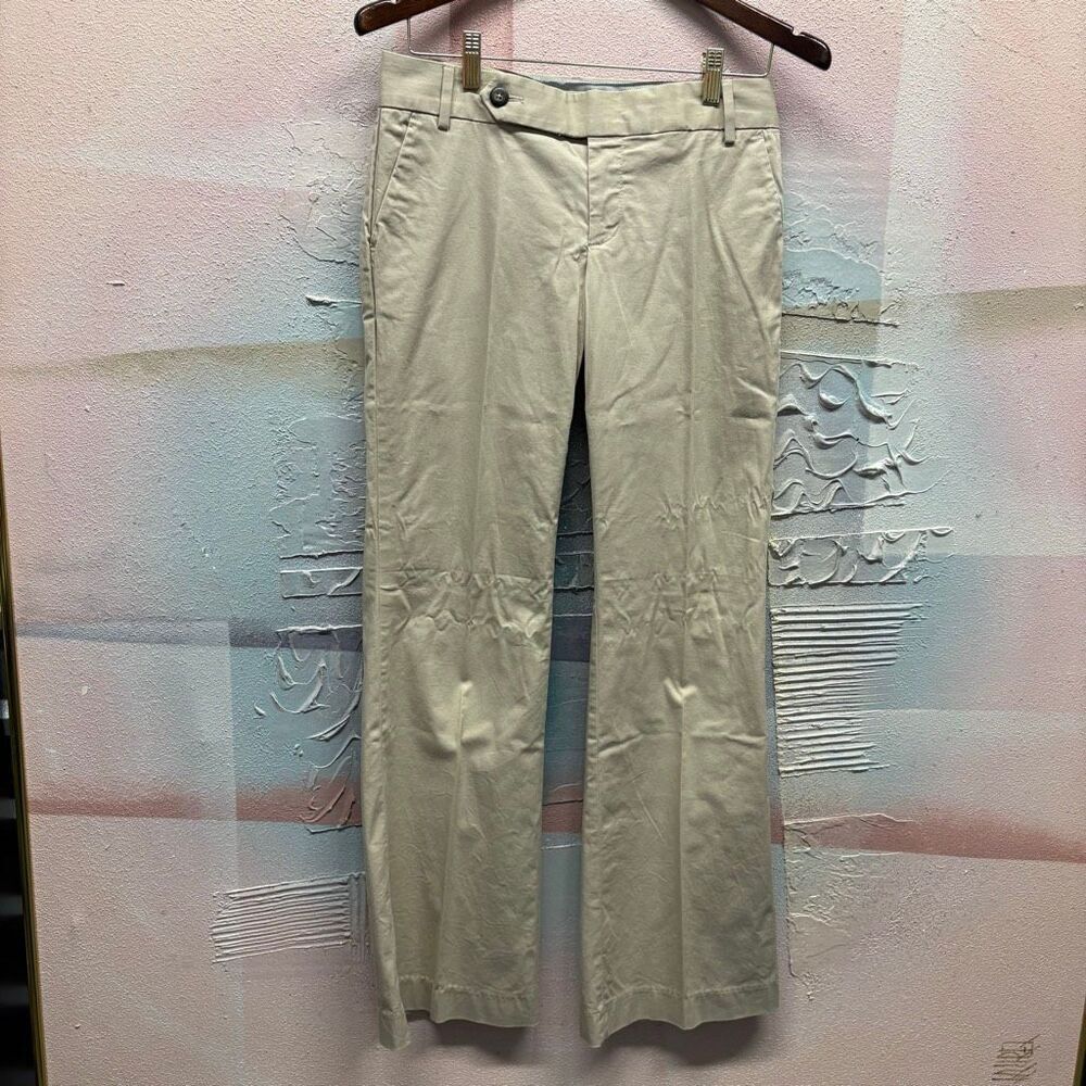 GAP Tan Khaki Chino Pants 2 Straight Fit Flared Leg Professional Business Preppy